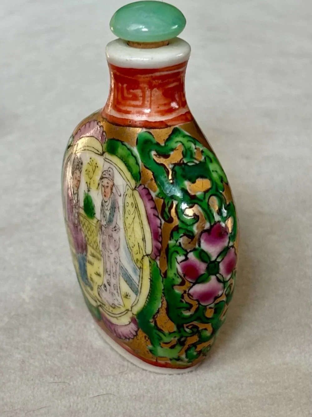 Antique Chinese Famille Rose Snuff Bottle - Picture 9 of 14